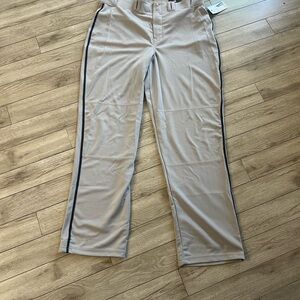 Men's Champro XL (New) Gray Game Pants with Navy Side Stripe
